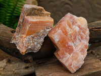 Natural Sunset Orange Calcite Specimens x 12 From Spitzkop, Namibia