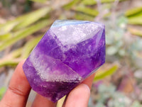 Polished Chevron Amethyst Crystals x 6 From Madagascar