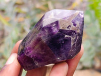 Polished Chevron Amethyst Crystals x 6 From Madagascar