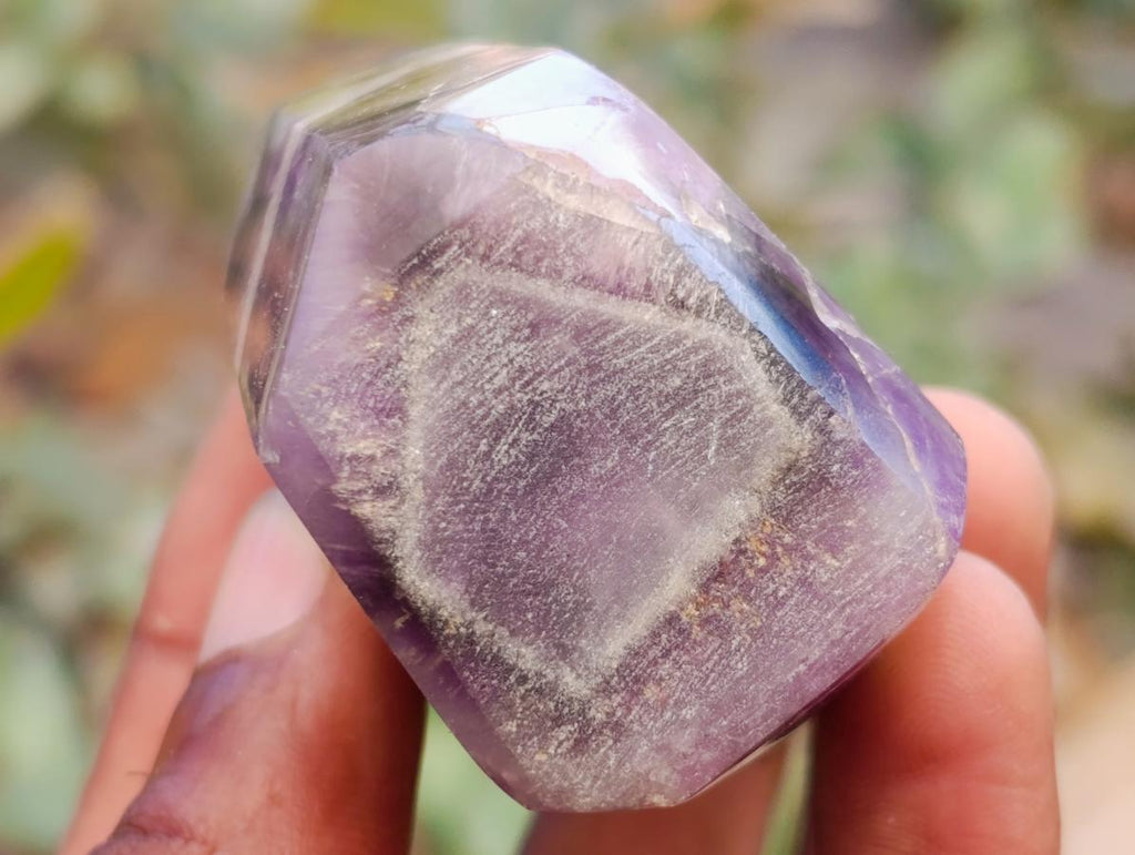 Polished Chevron Amethyst Crystals x 6 From Madagascar