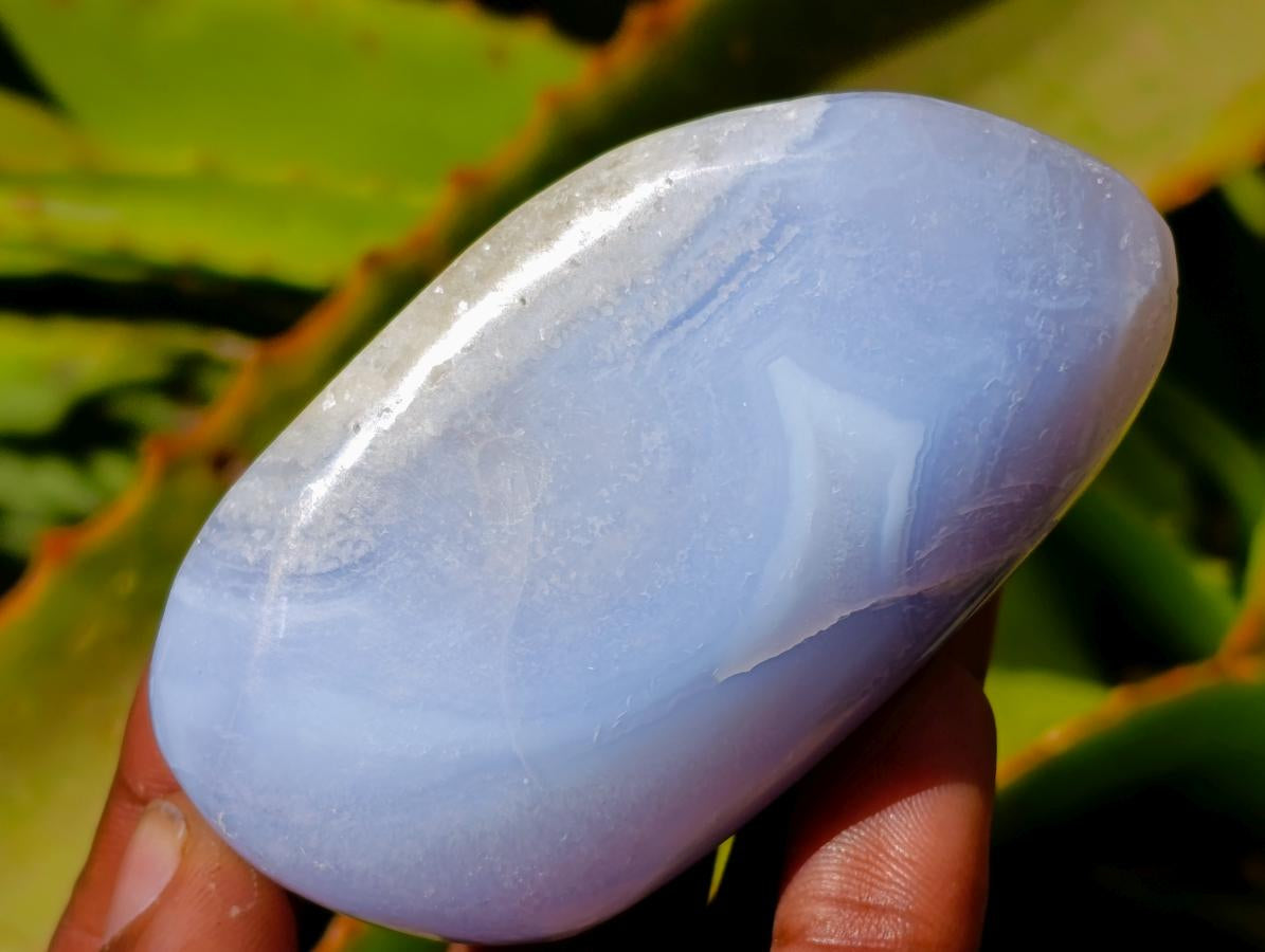 Polished Blue Lace Agate Free Forms x 12 From Nsanje, Malawi