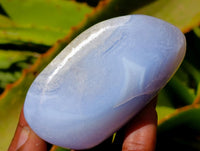 Polished Blue Lace Agate Free Forms x 12 From Nsanje, Malawi