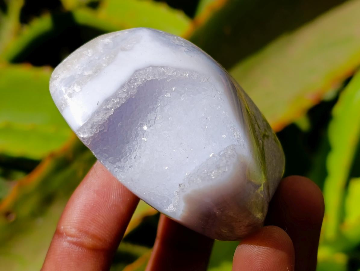 Polished Blue Lace Agate Free Forms x 12 From Nsanje, Malawi