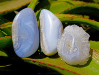 Polished Blue Lace Agate Free Forms x 12 From Nsanje, Malawi