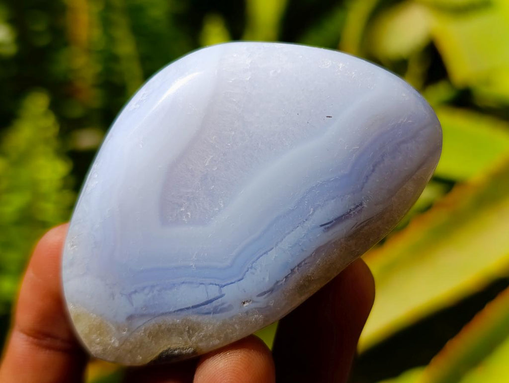 Polished Blue Lace Agate Free Forms x 12 From Nsanje, Malawi