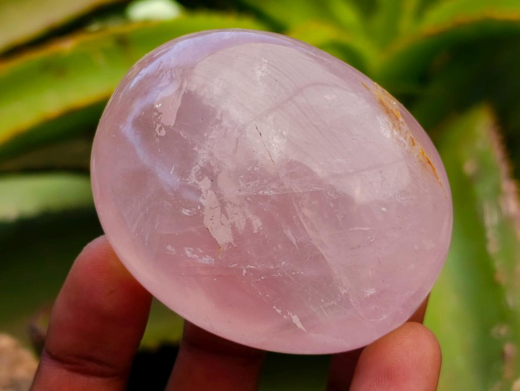 Polished Gemmy Rose Quartz Palm Stones x 12 From Madagascar