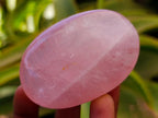 Polished Gemmy Rose Quartz Palm Stones x 12 From Madagascar
