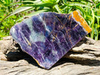 Polished Watermelon Fluorite Slice x 1 From Uis, Namibia