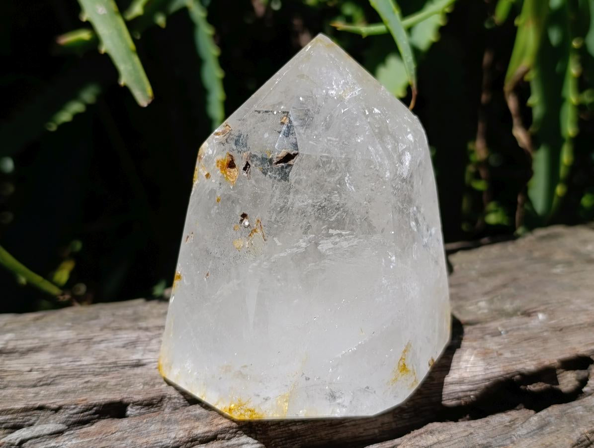 Polished Akansobe Window Quartz Crystals x 2 From Madagascar