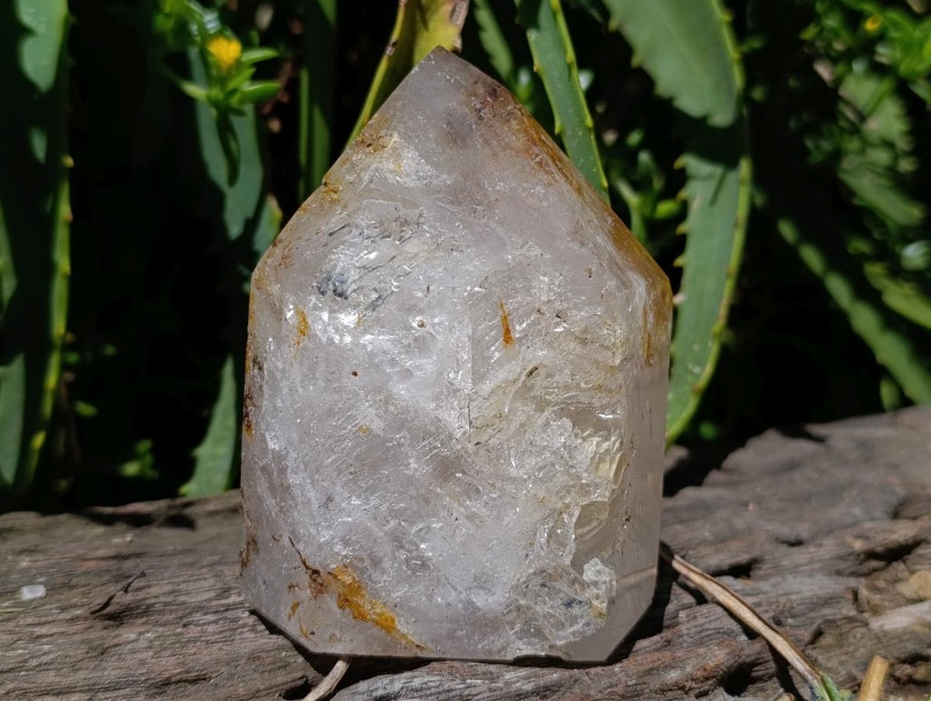 Polished Akansobe Window Quartz Crystals x 2 From Madagascar