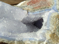 Natural Blue Lace Agate Geode and Plate Specimens x 2 From Nsanje, Malawi