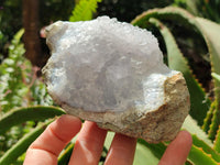 Natural Blue Lace Agate Geode and Plate Specimens x 2 From Nsanje, Malawi