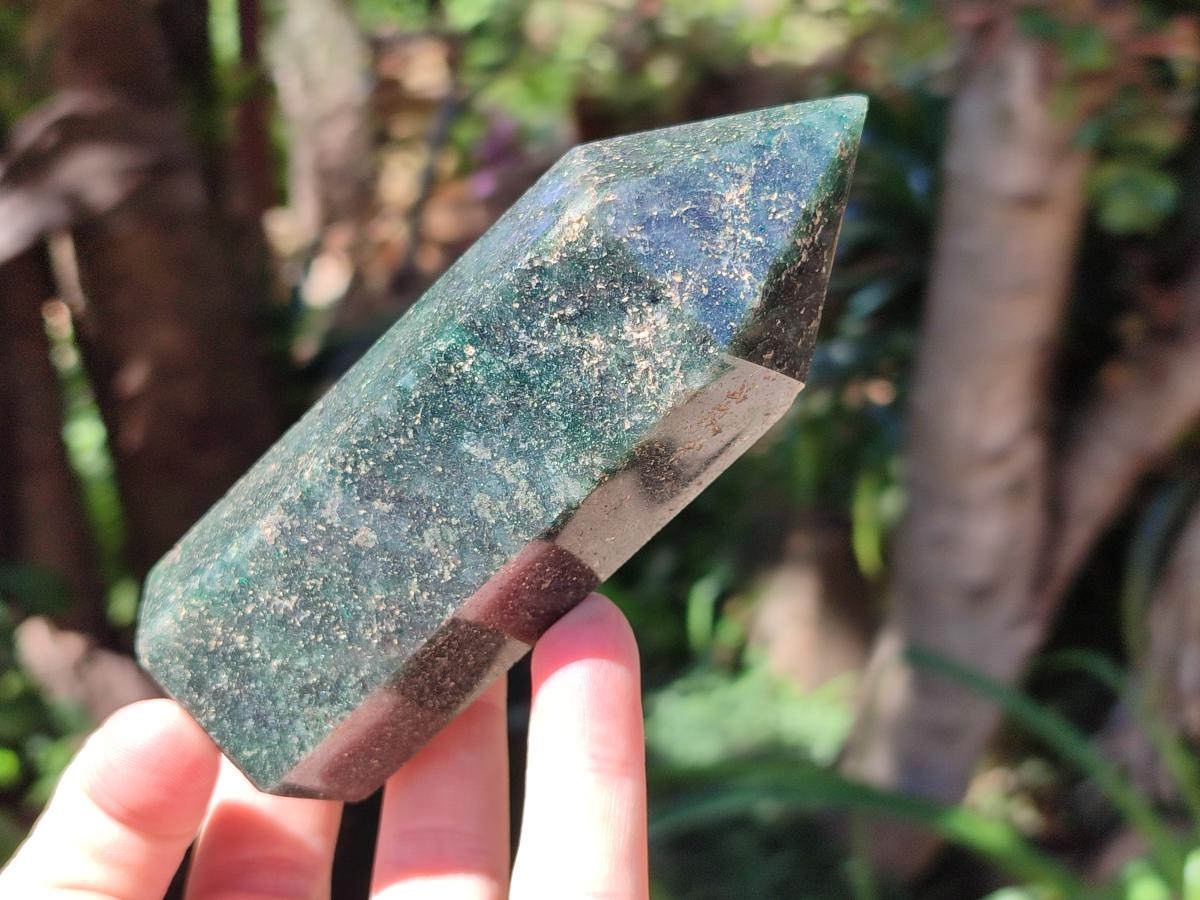 Polished Fuchsite Quartz Crystals x 4 From Andakatany, Madagascar