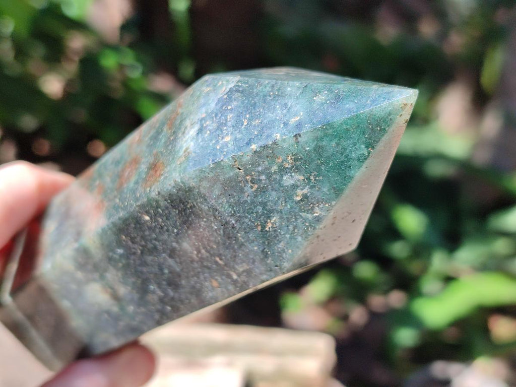 Polished Fuchsite Quartz Crystals x 4 From Andakatany, Madagascar