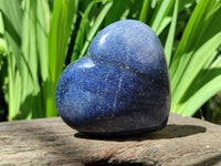 Polished Large Lazulite Gemstone Hearts x 3 From Madagascar