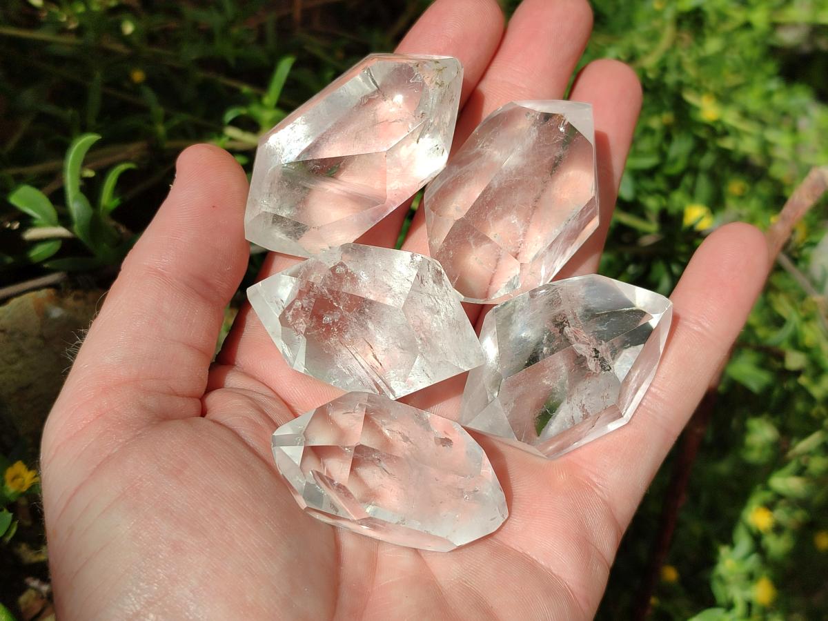 Polished Double Terminated Clear Quartz Crystals x 35 From Madagascar - Toprock Gemstones and Minerals 