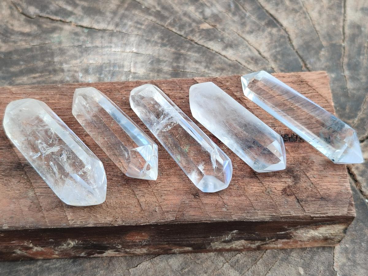 Polished Double Terminated Clear Quartz Crystals x 35 From Madagascar