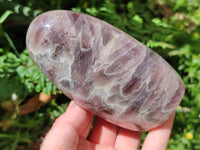 Polished Purple Chevron Amethyst Standing Free Forms x 4 From Madagascar