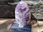 Polished Purple Chevron Amethyst Standing Free Forms x 4 From Madagascar