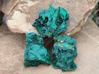 Natural Silky Malachite Specimens x 12 From Kasompe, Congo