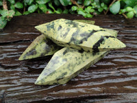 Polished Leopard Stone Double Terminated Crystals x 4 From Zimbabwe