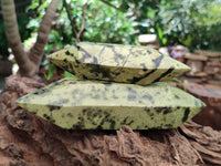 Polished Leopard Stone Double Terminated Crystals x 4 From Zimbabwe