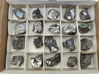 Natural Bright Silver Lead Galena Cobbed Specimens x 20 From Kaokoveld, Namibia