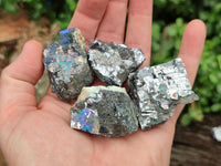Natural Bright Silver Lead Galena Cobbed Specimens x 20 From Kaokoveld, Namibia