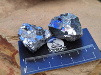 Natural Bright Silver Lead Galena Cobbed Specimens x 20 From Kaokoveld, Namibia