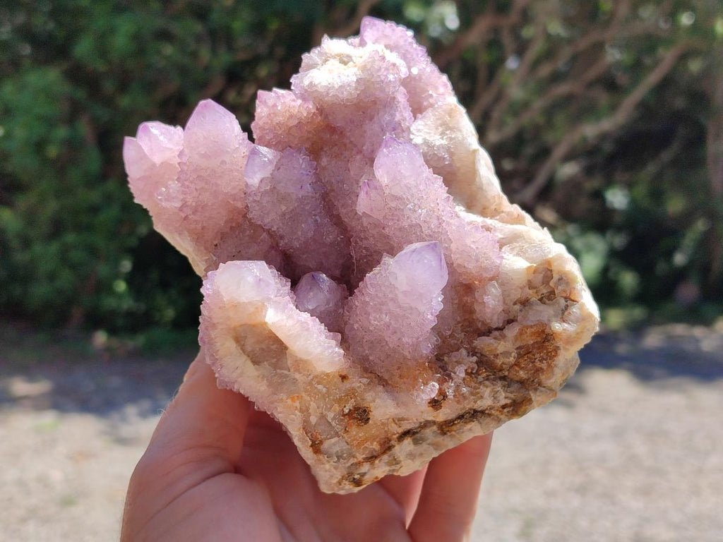 Natural Lilac Spirit Quartz Cluster x 1 From Boekenhouthoek, South Africa