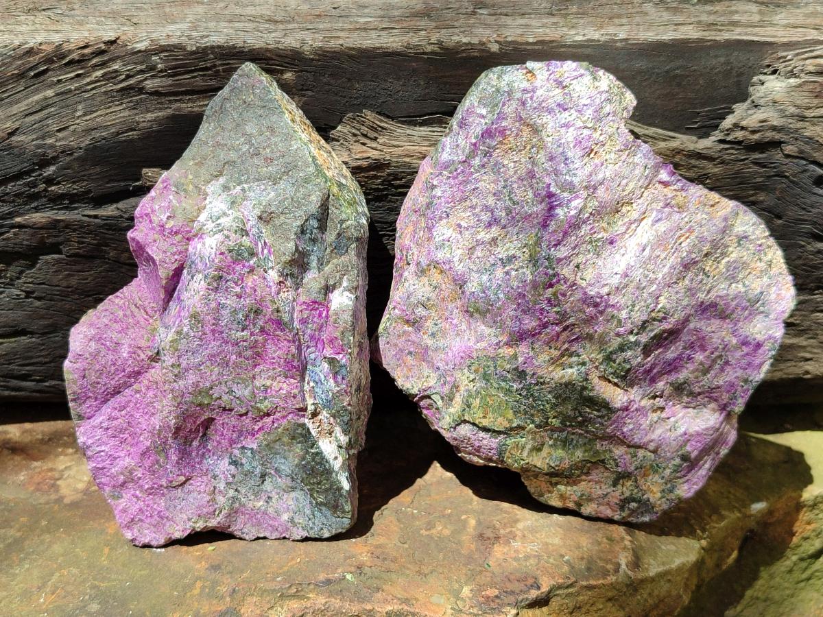 Natural Stichtite Cobbed Specimens x 6 From Barberton, South Africa