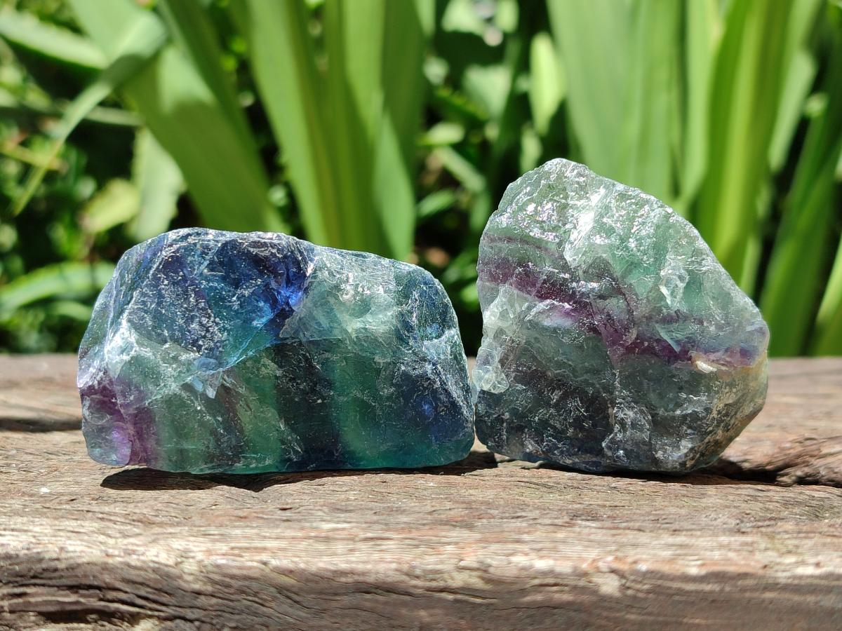Natural Watermelon Fluorite Cobbed Specimens x 24 From Uis, Namibia