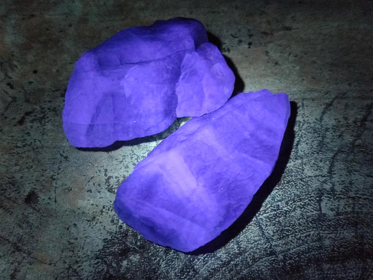 Natural Watermelon Fluorite Cobbed Specimens x 24 From Uis, Namibia