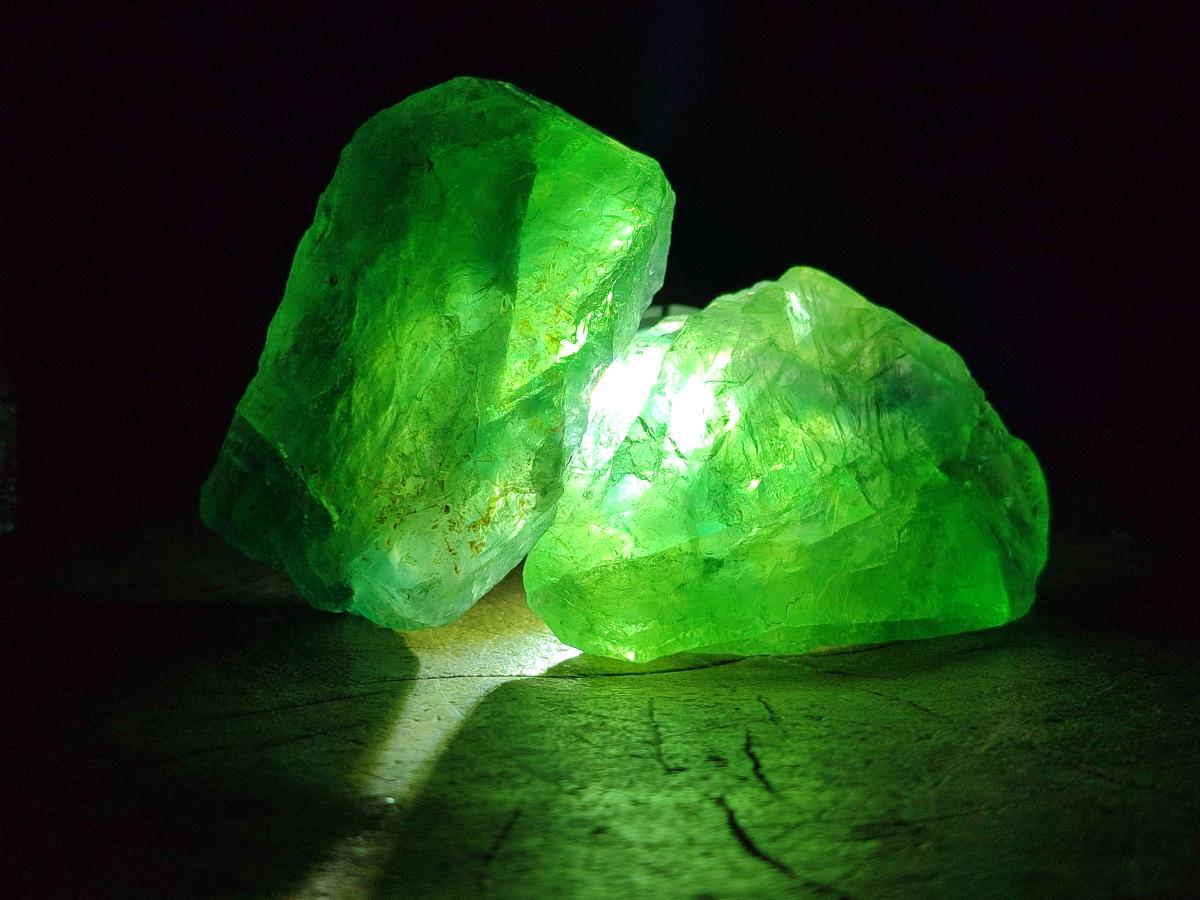 Natural Watermelon Fluorite Cobbed Specimens x 24 From Uis, Namibia