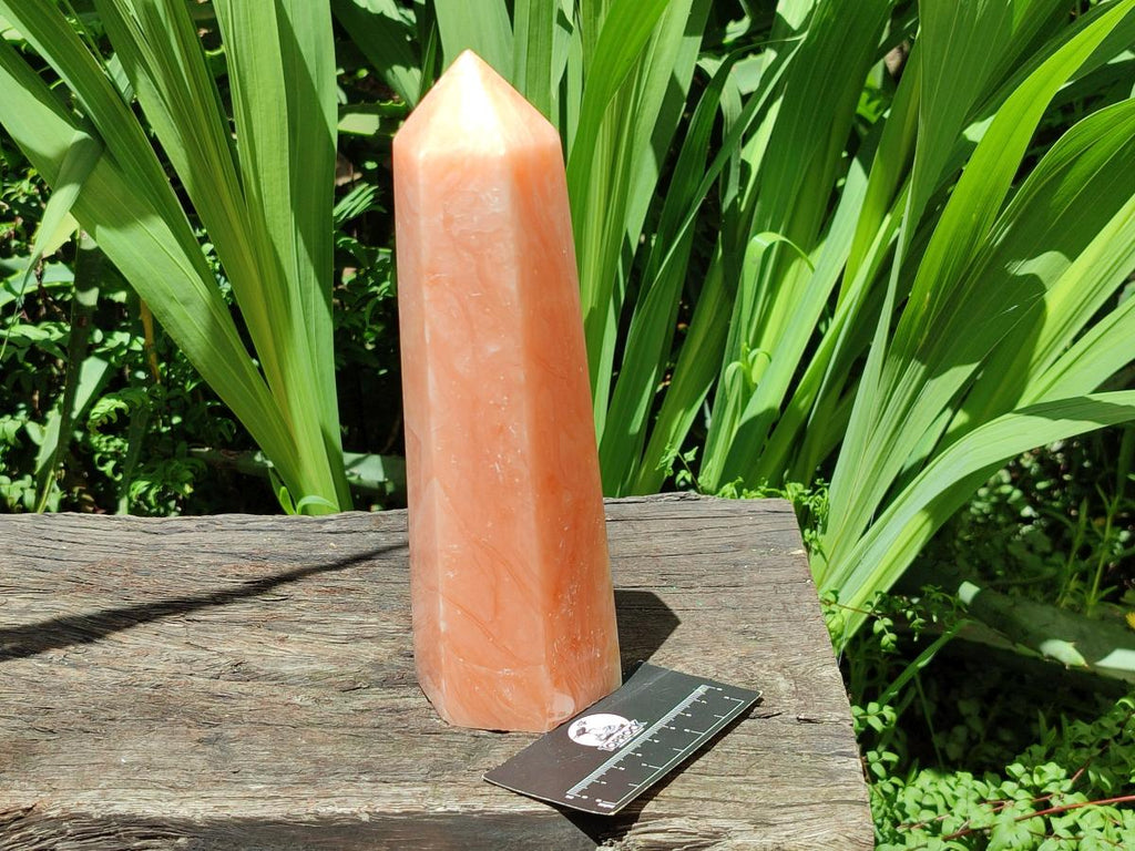 Polished Orange Twist Calcite Tower x 1 From Maevantanana, Madagascar