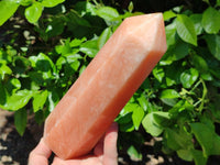 Polished Orange Twist Calcite Tower x 1 From Maevantanana, Madagascar