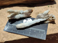 Natural Drusy Quartz Coated Black Tipped Calcite Pseudomorph Specimens x 12 From Albert's Mountain, Lesotho