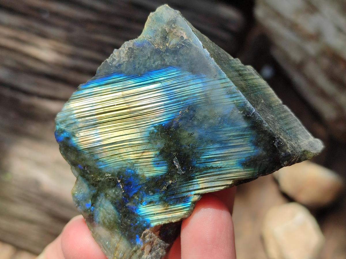 Polished On One Side Labradorite Specimens x 24 From Tulear, Madagascar