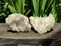 Polished Clear Quartz Clusters x 4 From Madagascar