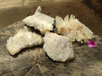 Polished Clear Quartz Clusters x 4 From Madagascar
