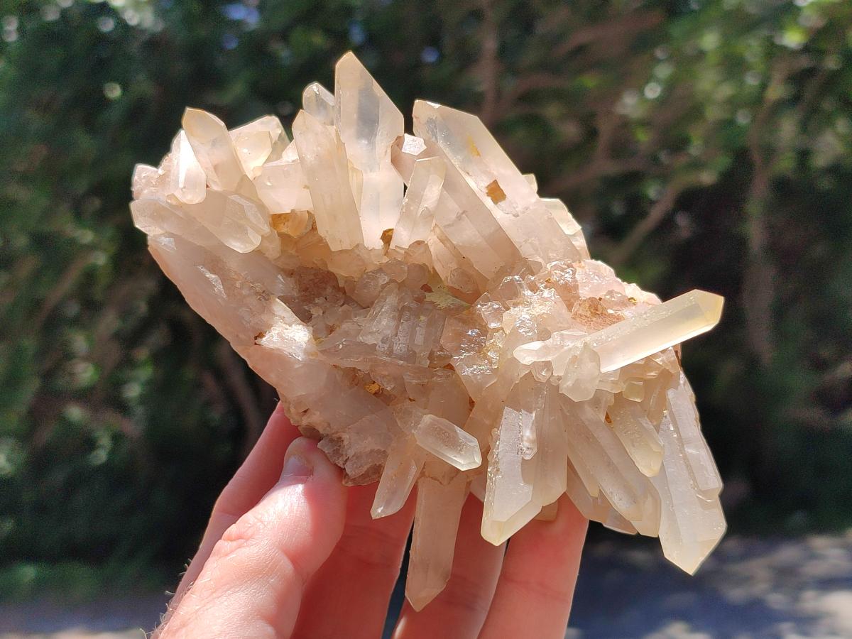 Polished Clear Quartz Clusters x 4 From Madagascar