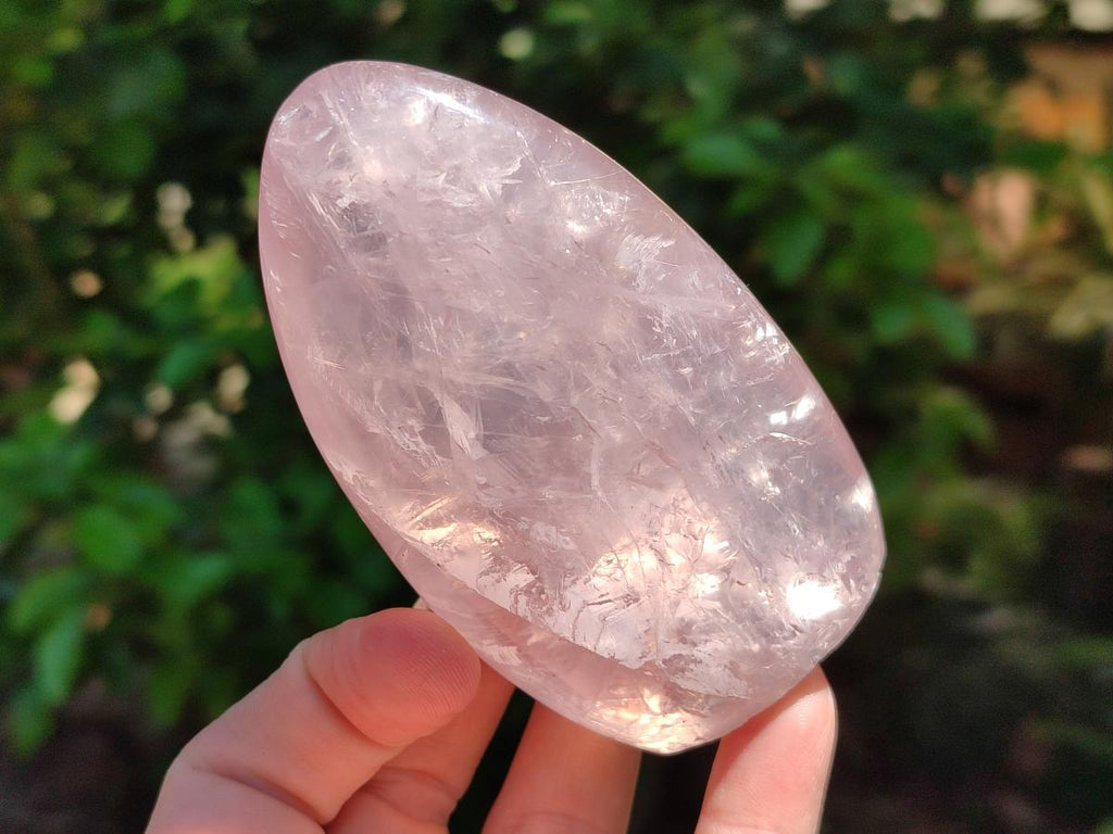 Polished Rose Quartz Standing Free Form x 4 From Madagascar