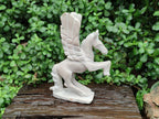 Hand Made White Soapstone Pegasus Carving x 1 From Zimbabwe
