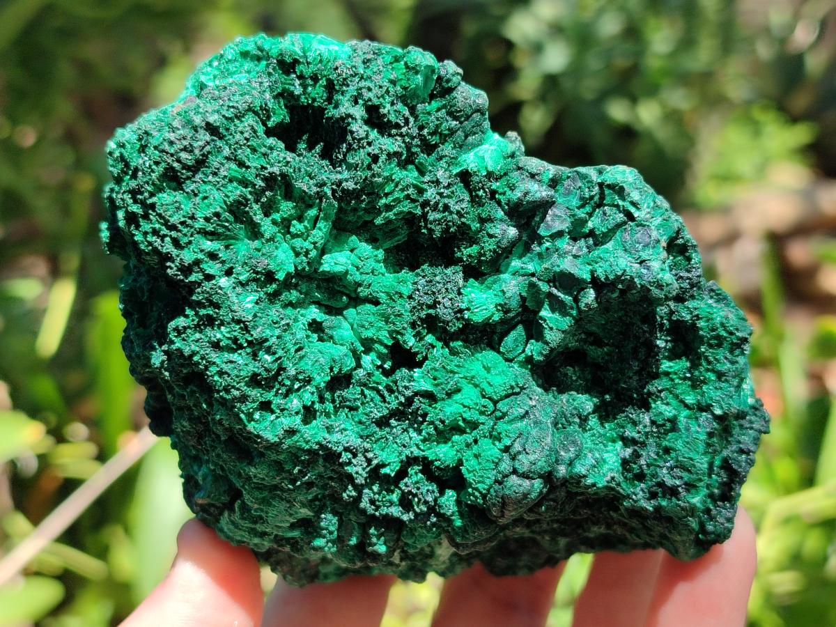 Natural Silky Malachite Specimens x 3 From Kasompe, Congo