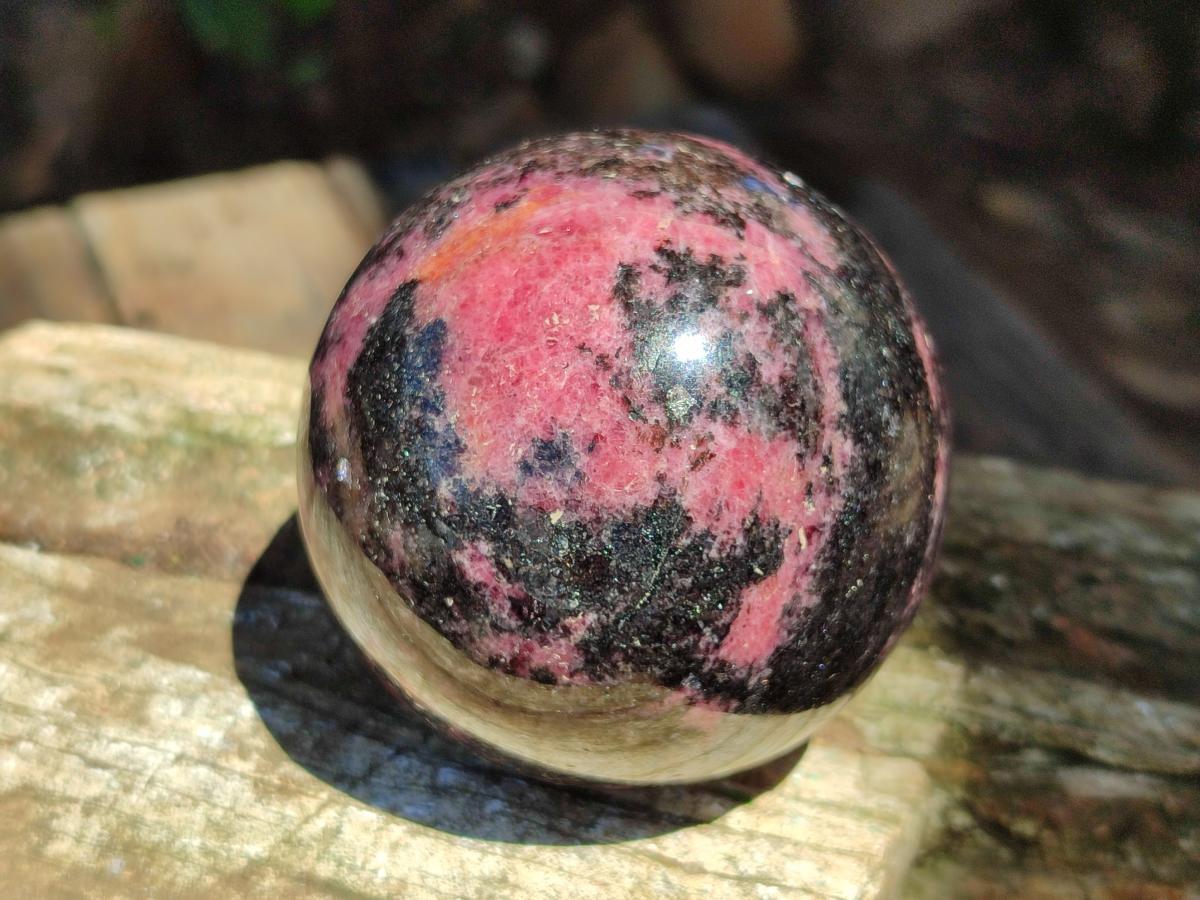 Polished Rhodonite Spheres x 4 From Ambindavato, Madagascar