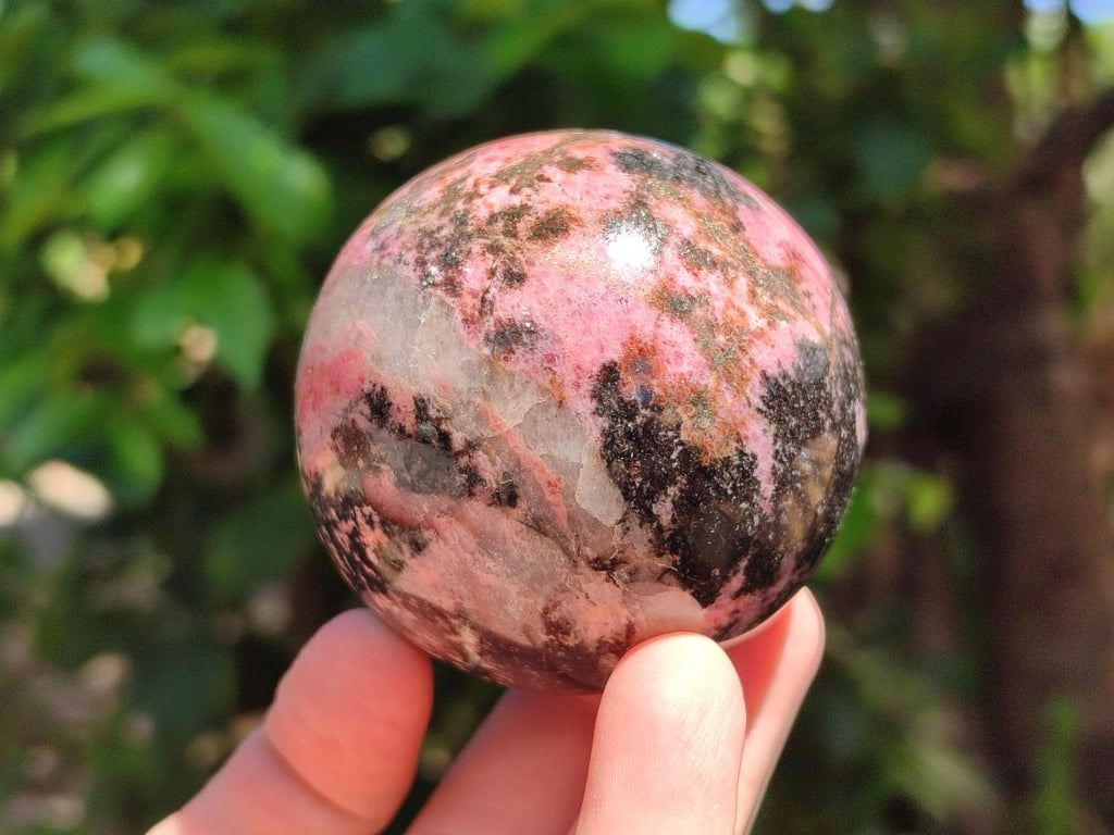 Polished Rhodonite Spheres x 4 From Ambindavato, Madagascar