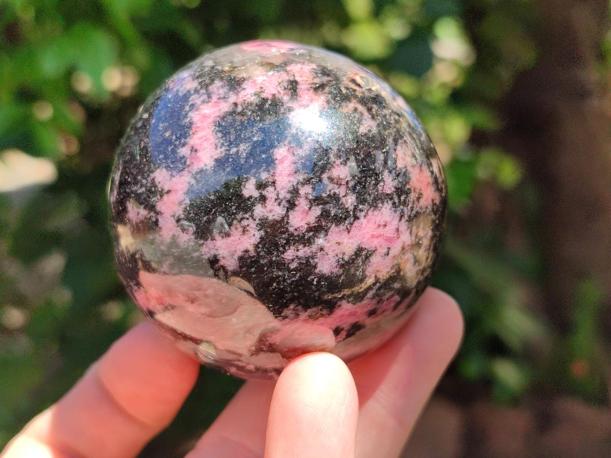Polished Rhodonite Spheres x 4 From Ambindavato, Madagascar