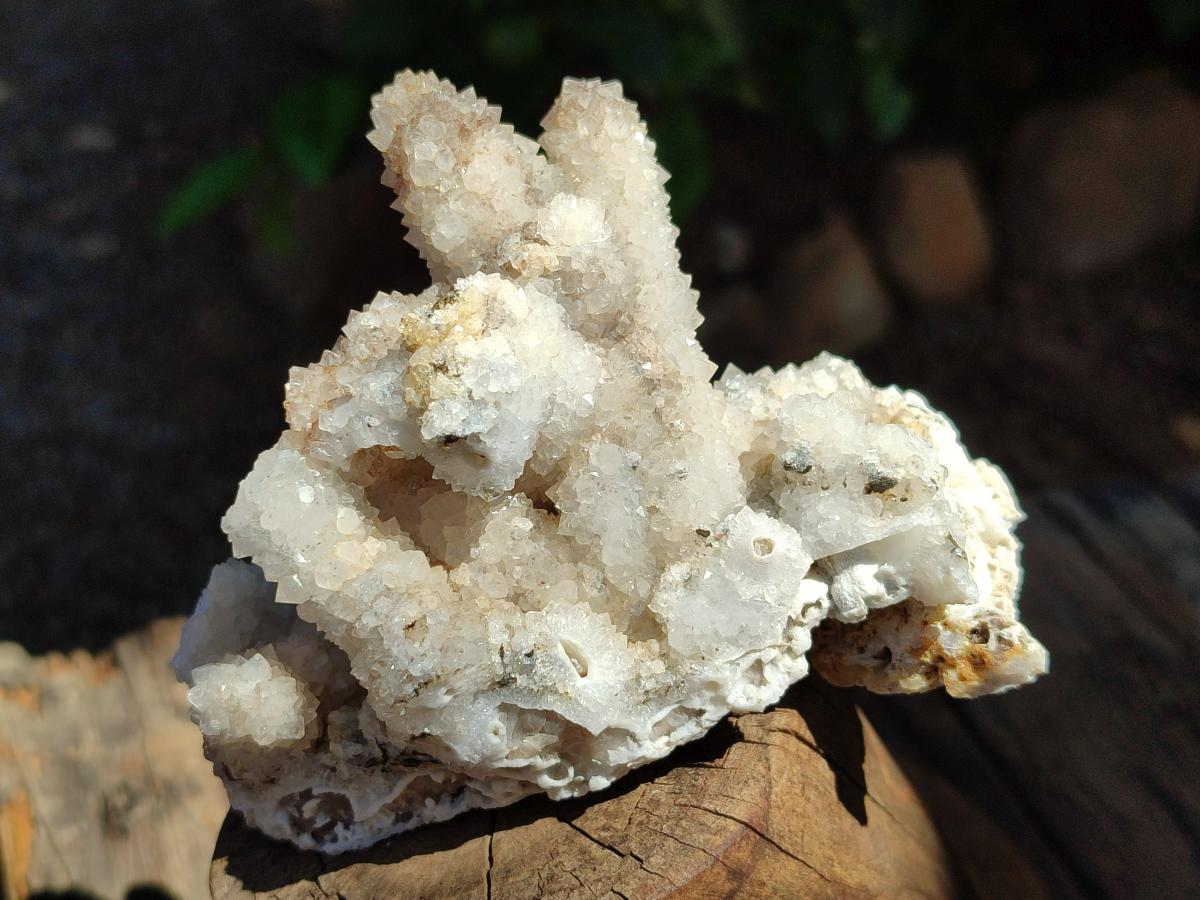 Natural Drusy Quartz Coated Calcite Pseudomorph Specimens x 3 From Albert's Mountain, Lesotho