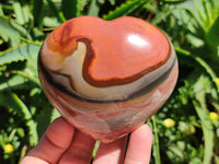Polished Polychrome Jasper Hearts x 6 From NW Coast, Madagascar