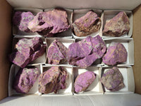 Natural Metallic Purpurite Specimens x 12 From Erongo, Namibia